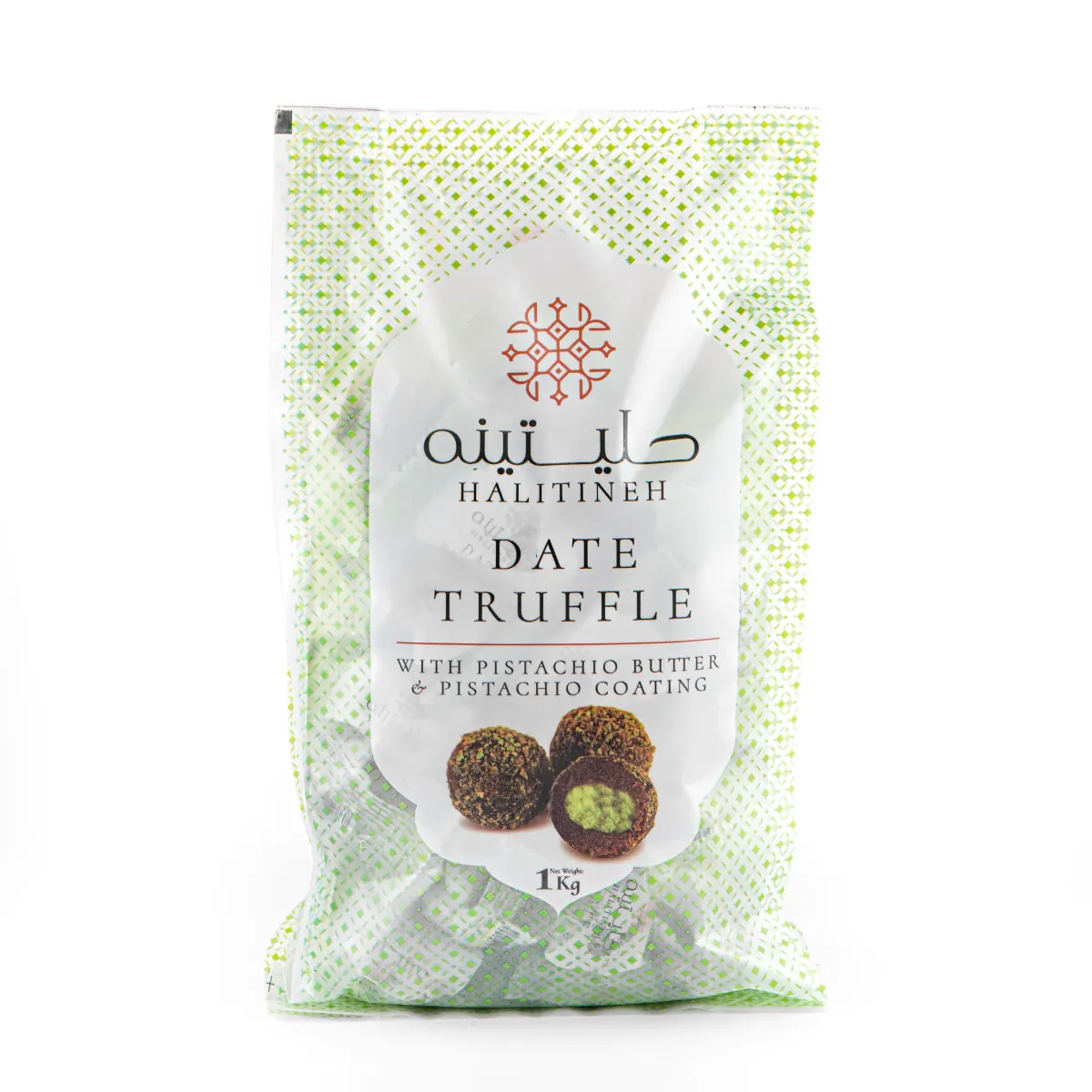 Pistachio date truffle · 300 g cylinder